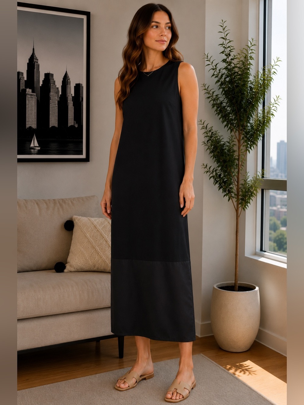 Blaque Label Sleeveless Black Label with Slit size Medium